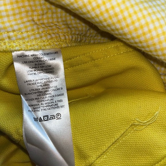 Anthropologie Maeve Yellow Cigarette Capri Pants Jeans size US10 - Picture 5 of 11